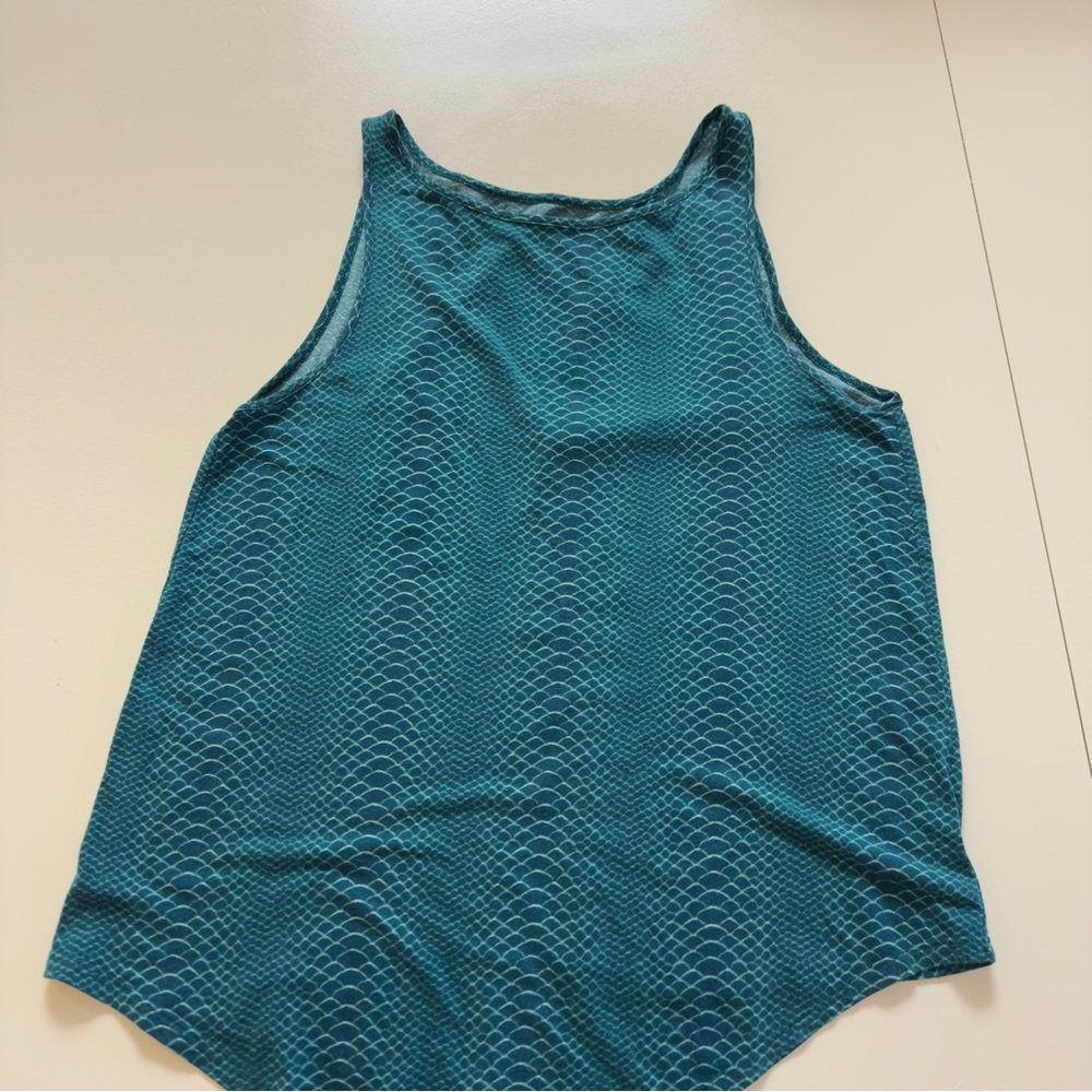 Under Armour Teal Textured Split Back Tank Top